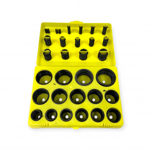 4973 Набор колец резиновых ЖЁЛТЫЙ (30 размеров,404шт.)