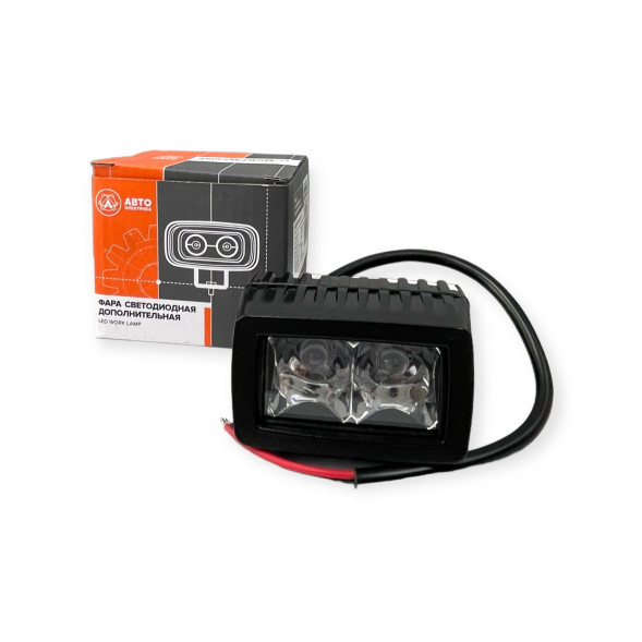 Фара светодиодная дополнительная, прямоугольная 75*61*48, 2диода, AE20RT-2LED-HC
